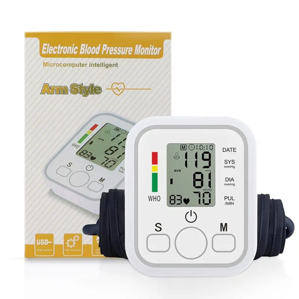 Digital Blood Pressure Monitor – Fully Automatic Upper Arm BP Machine with Heart Rate & Pulse Detection