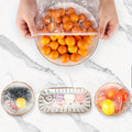 Disposable elastic food wrap covers 100pcs transparent