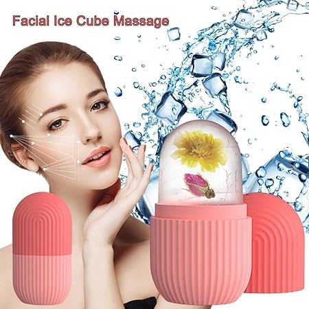 Silicone ice roller filled with water for facial use