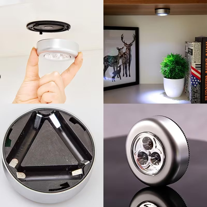 LED tap touch light self-adhesive night lamp on kitchen cabinet