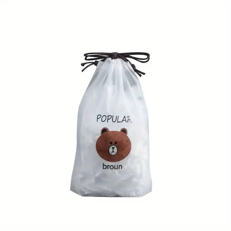 Disposable elastic food wrap covers 100pcs transparent